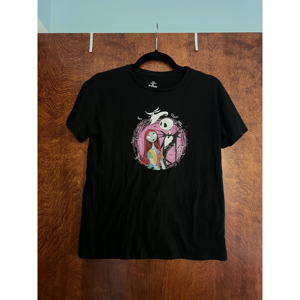 Disney‎ Nightmare Before Christmas Kids XL 14/16 Black Jack and Sally Tee